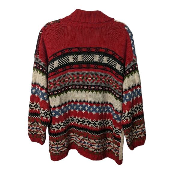 Y2K Fashion Bug Winter Holiday Shawl Collar Cardigan Sweater Plus Size 18 20 - Picture 2 of 10